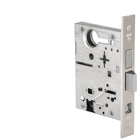 Best Grade 1 Double Cylinder Storeroom Lock with Deadbolt, Lockbody Only, Bright Chrome, Field Reversible 45HCAS625